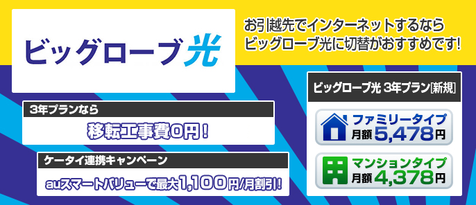 ビッグローブ光 新規手続きのご案内 光キャンペーン Com